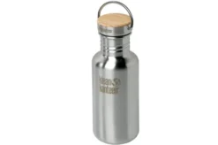 Klean Kanteen Reflect 530 Ml Water Bottle With Bamboo Cap, Brushed Stainless