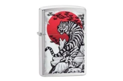 Zippo Asian Tiger Design Brushed Chrome 29889-000002, Lighter